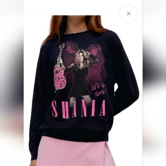 Daydreamer Shania Twain Leopard Guitar Vintage Sweatshirt Size Small NWT - Picture 1 of 8